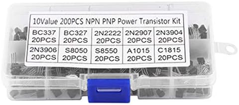 Szerszám Alkatrészek új 200Pcs 10Types x20 NPN PNP Teljesítmény Tranzisztorok Kit W/Doboz BC337/BC547/2N2222/S8050