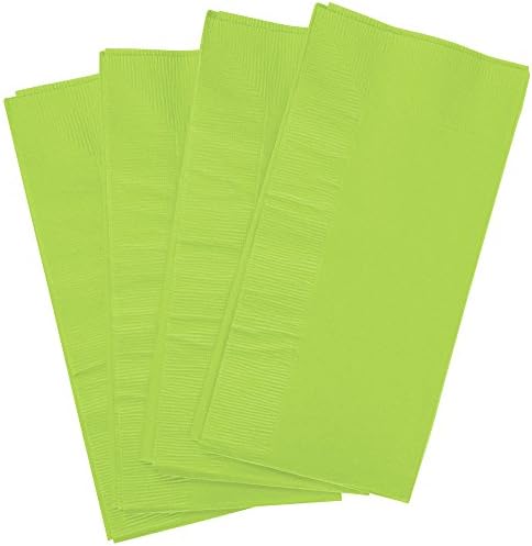 Amscan 3-Rétegű Vendég papírtörlő, 8 x 4, Csomag 16, Kiwi