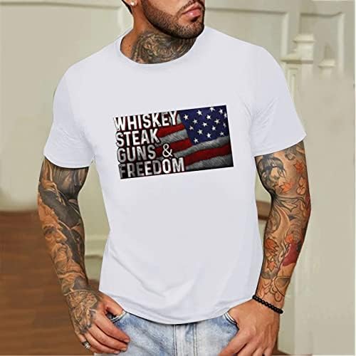 Hazafias T-Shirt Gyors Száraz, Rövid Ujjú T-Shirt Nyári Sleeve Pamut Póló Felső Amerikai Zászló Nyomtatott Póló