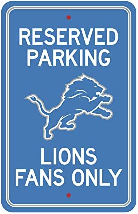 NFL - Detroit Lions Csapata Szín Fenntartott Parkoló Tábla Dekoráció 18. X 11.5-ben. Könnyű