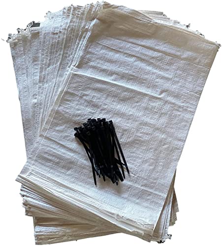 Woolsacks 18 x 30 Polipropilén Zsák Homok | Üres Fehér Homokos Zsákokat Kapcsolatok, UV Védelem | Homokzsákokkal az Árvíz,
