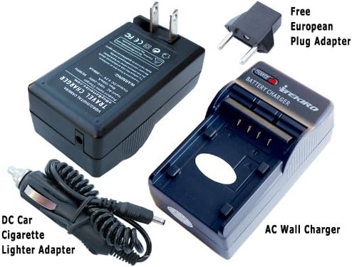 iTEKIRO Fali DC Autó Akkumulátor Töltő Készlet JVC GR-D726EK GR-D726EX GR-D726U GR-D726US GR-D728 + iTEKIRO 10-in-1 USB Töltő Kábel