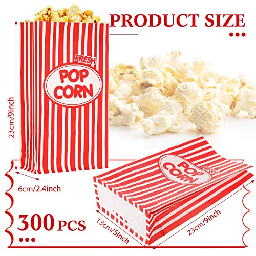 Papír Popcorn Zsák 2 oz Eldobható Egyes Adag Popcorn Konténer Lapos Alsó Vintage Popcorn zacskó Popcorn Gép Film Este Fél Színházak Karneválok,