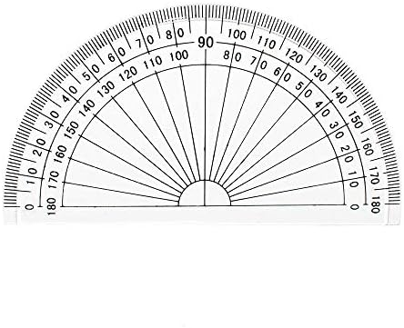 Leline Műanyag Szögmérő 180 Fokos, Diák Matematikai Szögmérőt 4 cm Hosszú, Világos, Pack 4 (4)