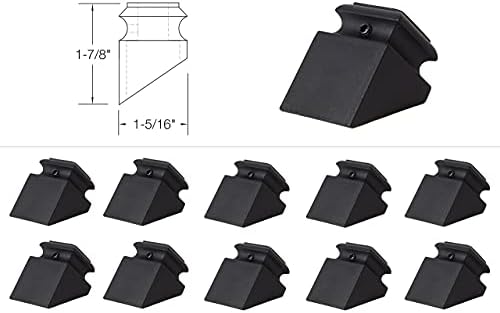 SH904 - Vas Baluster Cipő - Ferde Cipő Csavar - Használható 1/2 Square Balkonok - Készlet 10 (Matt Fekete)