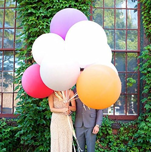 Óriás Ballonok 36-Hüvelyk Fehér Lufi (Prémium Hélium Minőség) Pkg/6, születésnapra, Esküvőre fotózásra, Fesztiválok, Karácsony, Rendezvény