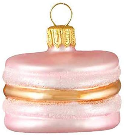 Mini Rózsaszín Francia Macaron Lengyel Üveg Karácsonyi Dísz Puszedlit Desszert Étel