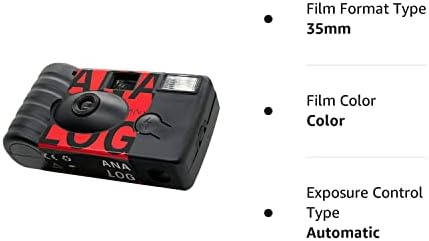 Analóg Eldobható Fényképezőgép w/Flash + Fejlesztési & Digitális Feltöltések (Piros) | 35 mm-es Film, egyszer használatos Fényképezőgép,
