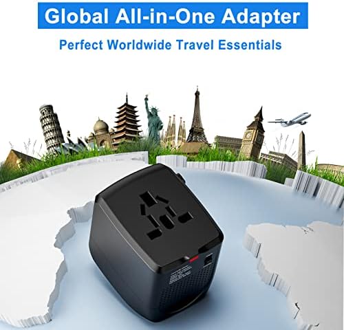 Utazási Adapter, Globális, Integrált Univerzális Úti Adapter Dugó Adapter, Dual USB Töltő Port NEKÜNK EU-egyesült KIRÁLYSÁG, Ausztrália