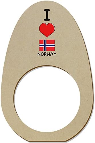 Azeeda 5 x 'Szeretem Norvégia' Fa Szalvéta Gyűrű/Jogosultjai (NR00052090)