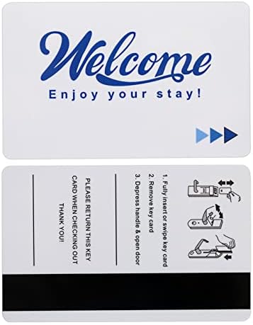Gialer 250 Pack Hotel & Motel Kulcs Kártya Üdv Élvezze A Tartózkodás Kártya Mágnescsíkos Kártya(Kék)