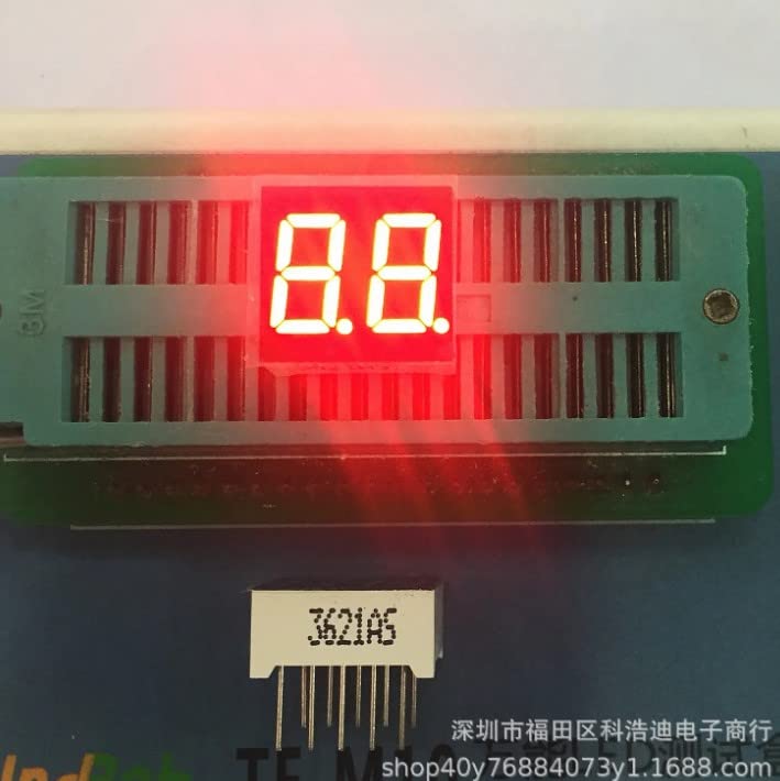 Othmro Közös Katód 10 Pin 2-Kicsit Hét Szegmens Kijelzőn LED Kijelző Digitális Cső, 0.59*0.55*0.28 (L*W*H) Piros LED Szám Kijelző Digitális