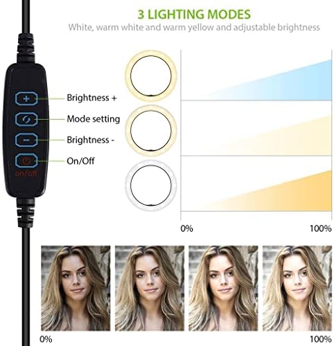 Világos Kereteket Gyűrű Tri-Color Light Kompatibilis A Láva Iris 405 10 Hüvelykes Távoli Live Stream/Smink/YouTube/TikTok/Video/Forgatás