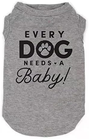 Plus Size Kutya Póló Minden Kutyának Szüksége van egy Baba Levél Nyomtatás Terhesség Bejelentése a Terhesség Mutatják Kutya Ruhák