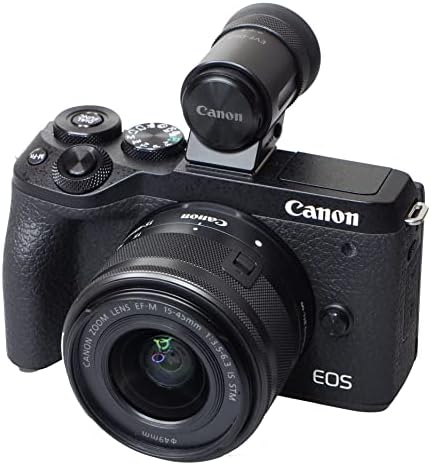 Canon EOS M6-os Mark II Csomag: 15-45mm & 55-200mm Lencsék, EVF-DC2 Kereső, Állvány, 64 gb-os Memória Kártya, Tartozékok – Teljes