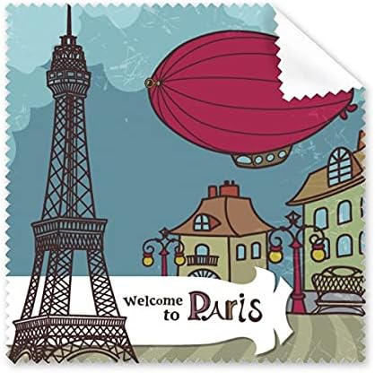 Párizs Léghajó Franciaország Eiffel-Torony Táj tisztítókendővel Telefon kijelzőjén Szemüveg Tisztító 5db