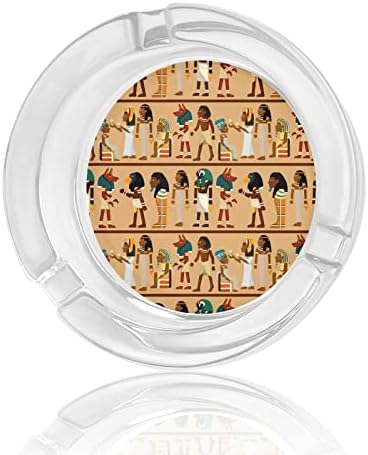 Egyiptomi Fáraó Mintás Üveg hamutartó Kerek Ash Birtokos Esetben Hamutartót Hotel Haza Asztal Dekoráció