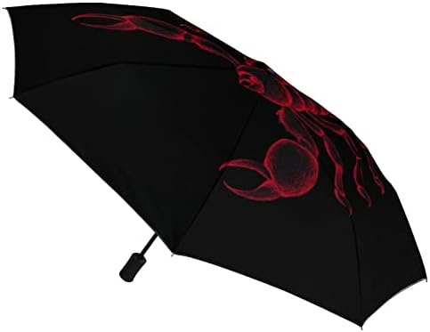 Király Skorpió 3 Redők Utazási Esernyő Anti-UV Szélálló Esernyők Divatos Auto Nyitott Esernyő