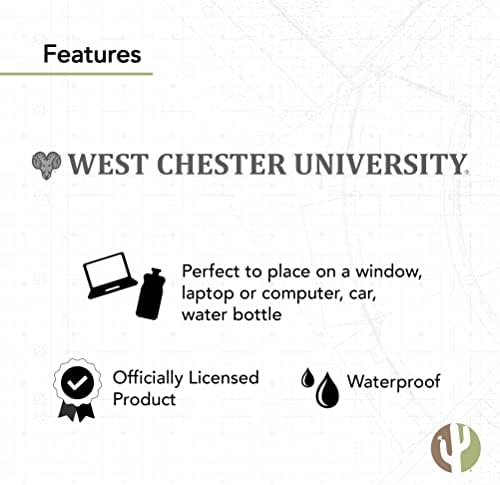West Chester Egyetem WCUPA Arany Kos Név, Logó Vinyl Matrica Laptop Víz Üveg Autó Scrapbook (15 Hüvelyk Matrica)