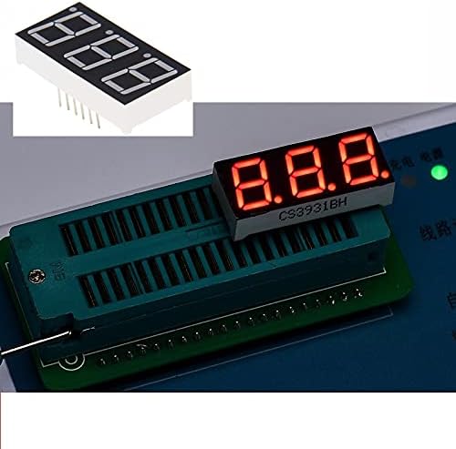 Bettomshin 3Pcs LED Digitális Dispaly Közös Katód 12 Pin 3 Kicsit 1.48 x 0,75 x 0.31 inch(Hxszxm) 0.56 Piros Kijelző Digitális Dispaly