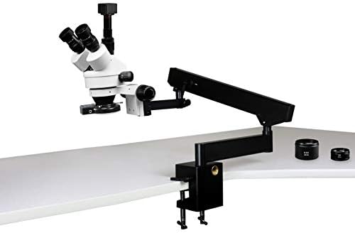 Látás Tudományos VS-7FZ-IFR08-5N Simul-Fokális Trinocular Zoom Sztereó Mikroszkóp,WF 10x,3,5 x-90x Nagyítás, 0.5 X & 2X Kiegészítő Lencse,