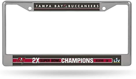 Rico Iparágak NFL Tampa Bay Buccaneers 2 Alkalommal Super Bowl Champs Standard Króm Rendszámtábla Keret