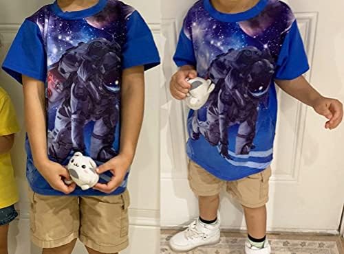 Kisgyermek 3D Dinoszaurusz Póló Ing, Rövid Ujjú Cápa Grafikus Gyerekek T-Shirt-Sleeve Nyári Felsők 2-8 Éves Lányok, Fiúk