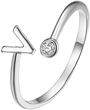 2023 Új Divatos Bevonatú Ezüst Nyitó Leveleket Gyémánt Állítható Gyűrű Női Ékszerek Tizenéves Ékszerek (O, Egy Méret)