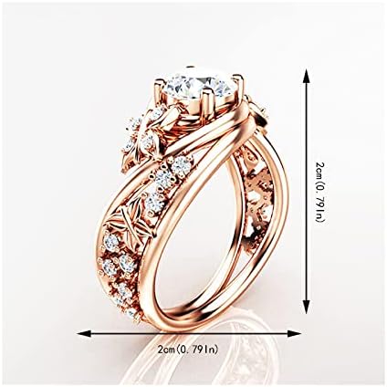 2023 Új Gyűrű Gyűrű, Ékszerek, Gyűrű Személyiség Eljegyzési Gyűrű Divat Női Cirkon Női Intarziás Gyűrűk Vintage Ékszer Szett (Arany, 8)