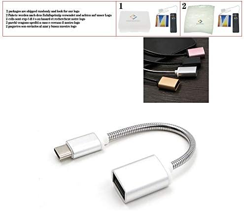 Fém USB-C 3.1 C Típusú Férfi-USB Női OTG Adatok Fordította: Átalakító, Adapter Kábel,Ezüst