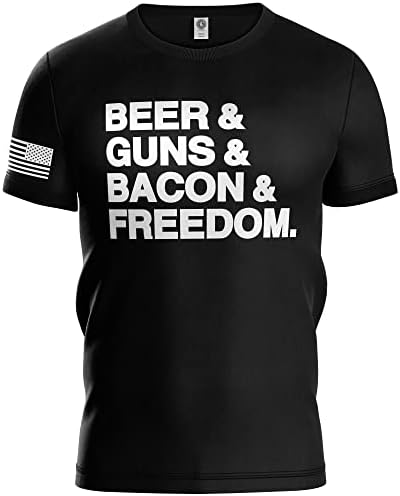 Vicces Hazafias, Katonai Mens T-Shirt Nyomtatott & Csomagolt Az USA-ban