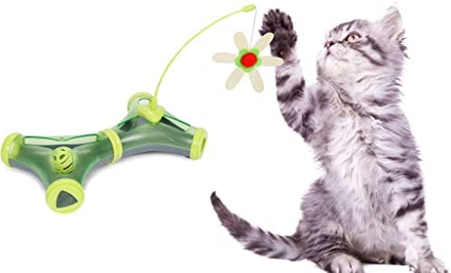 PET ÉLET 'Kitty-Kötekedik' Alagút Teaser Puzzle Interaktív Kisállat Macska Játék, Egy Méret, Kék-Fehér