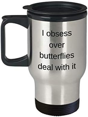 Pillangók Utazási Bögre Vicces, Szarkasztikus Újdonság Megszállott Lepidopterology Kávé, Tea Csésze Ajándék Ötlet