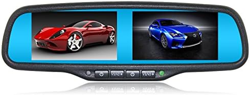Autó Belső Csere Visszapillantó Tükörbe Beépített Kettős 4.3 inch TFT LCD Monitorok 4 csatornás Videó Bemenet