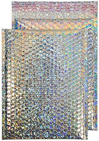 Blake Tisztán Csomagolás C4 324 x 230 mm Peel & Tömítés Fémes Párnázott Buborékos Boríték (MBHRA324) Holografikus Csomag 100