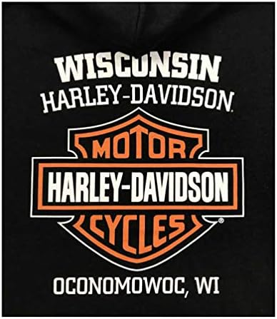 Harley-Davidson Férfi Bar & Pajzs Logó Pulóver Kapucnis - Fekete 30297503