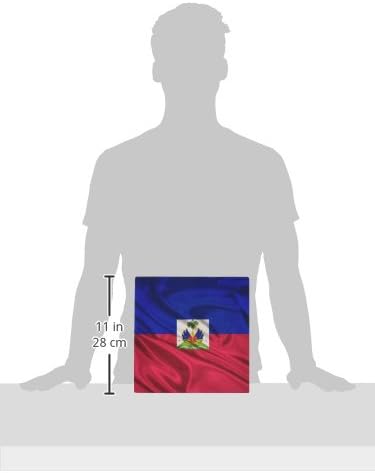 3dRose LLC 8 X 8 X 0,25 Hüvelyk Haiti Zászló egérpad (mp_28251_1)