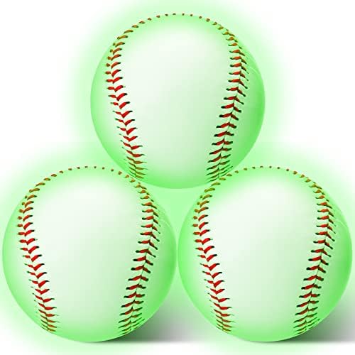 3 Csomag Világít A Sötétben Baseball Fény Baseball Fény Labdák Baseball Games Hivatalos Méret Baseball Ajándék Fiúk, Lányok, Gyerekek, meg