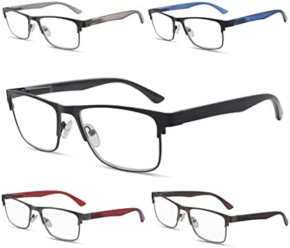 YTLJGJ 5 Pár Olvasó Szemüveg A Nők, mind a Férfiak, Trendi Kék Fény Blokkoló Olvasók,Számítógép Tükröződésmentes Szemüveg