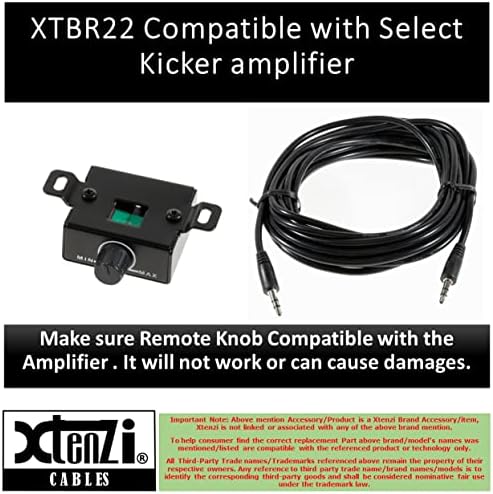Xtenzi Erősítő Távoli Bass hangerőszabályzó Gomb XTBR22 Kompatibilis Válassza ki a Kicker CXA, CX, PXA Sorozatú Erősítők