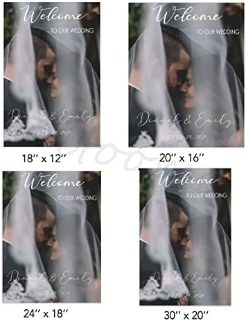 Személyre szabott Fotó Esküvői Jel - 20 x 30 isten hozott A mi Esküvőnk Szerkeszthető Esküvői Üdvözlő Táblát, a fényképek Megjelenítése