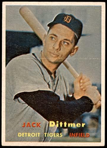1957 Topps 282 Jack Dittmer Detroit Tigers (Baseball Kártya) VG/EX+ Tigris