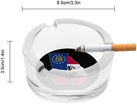 Georgia Állam Térkép Zászló Védő Üveg Dohányzó Hamutartó Cigaretta, Szivar Kerek Hamutartó Birtokos Esetben A Beltéri Kültéri