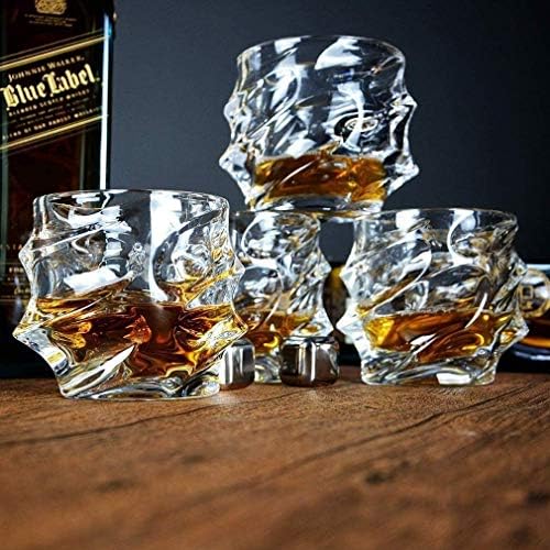 HEIMP Whiskys üveget Whisky Szemüveg Készlet 4 Ultra Világosság Whiskys Poharat Régimódi, Üveg, Kristály Poharakat Ittam Whisky, Koktélok,