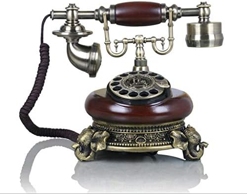 SXRDZ Fém Forgó Tárcsa/Európai Antik Telefon/Retro Vezetékes Telefon Vezetékes/Mechanikus Csengőhang (Szín : A) (Színes : C)