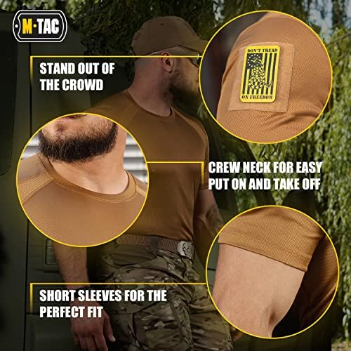 M-Tac Sportos Taktikai T-Shirt Tábornok 2 - Lélegző Poliészter Katonai Póló Patch Panelek Rövid Ujjú Férfi