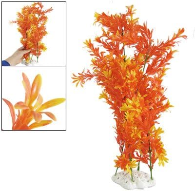 uxcell Műanyag Akvárium akvárium Növény Dekoráció, Narancssárga/Sárga
