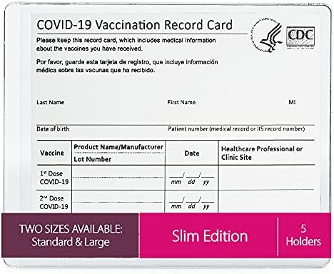 TitanShield Slim Edition Covid-19 Oltási könyvét Kártya Birtokosai (Szabványos Méret - 5-ös csomag)