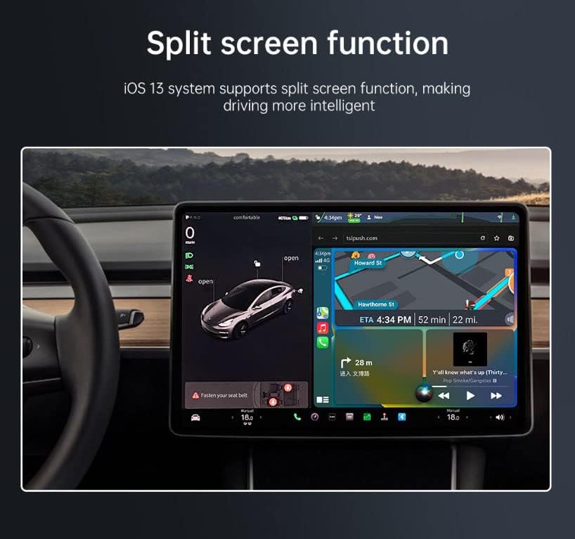CP-AA-T Vezeték nélküli CarPlay, Android Automatikus Frissítés a Tesla a kihangosító Siri-Ellenőrzés, Több Navigáció, majd a