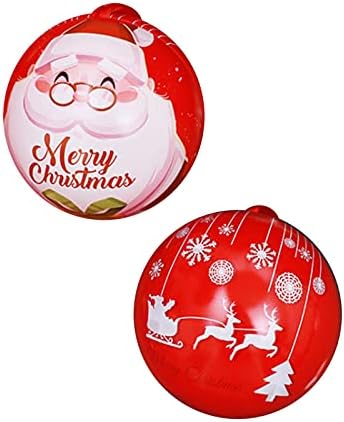 168O8k Karácsonyi Édesség Doboz Tinplate Candy Jar Ajándék Labdát Csomagolás Doboz Karácsony Dekoráció, Idős Embereknek